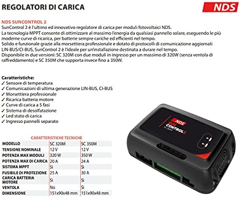 Regulador para panel solar - SC350M SunControl 2 12V-350W